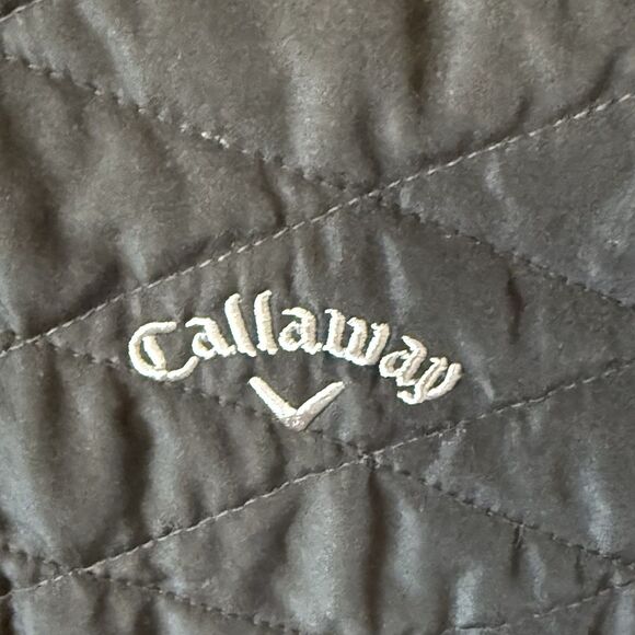 Callaway Quilted Golf Jacket Full Zip Mens XXL 2XL Gray/ Black - Polyester - Picture 3 of 14